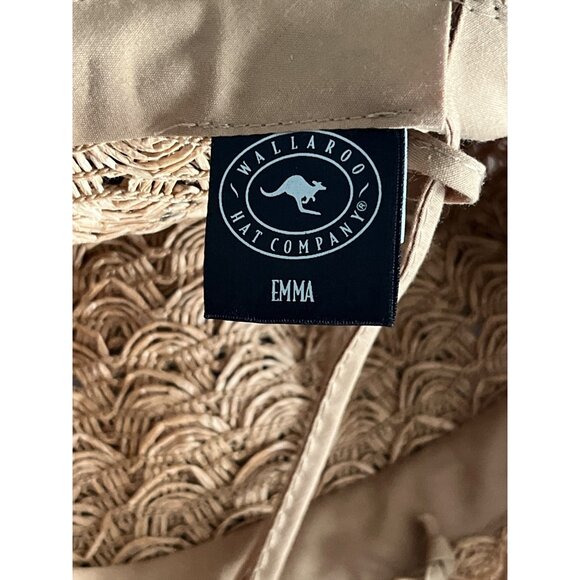 Wallaroo Hat Company Emma Women’s Sun Hat Brown Band Wide Brim Paper Braid - Picture 6 of 8